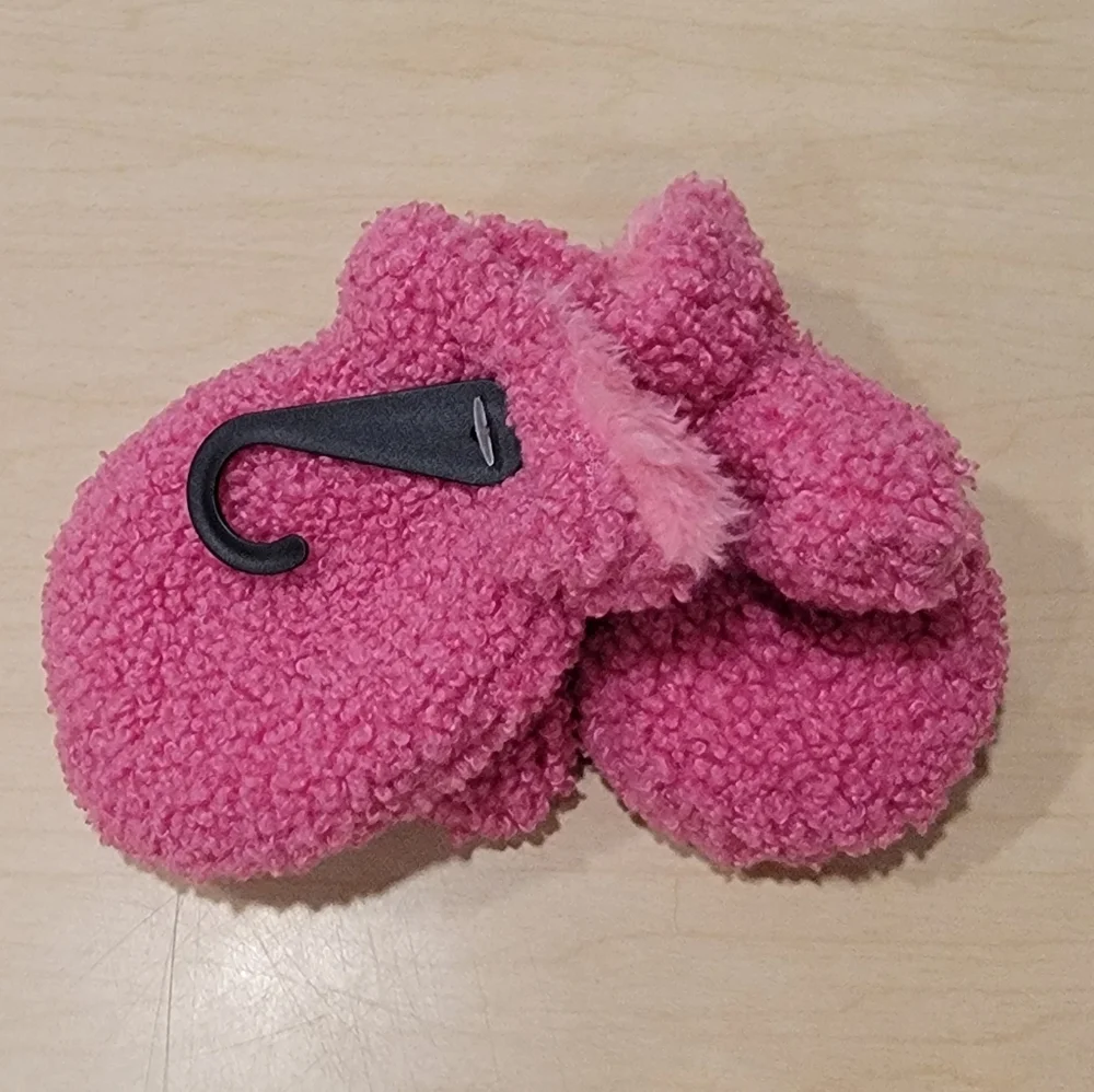 NWOT Baby Cozy Pink Fuzzy Mittens